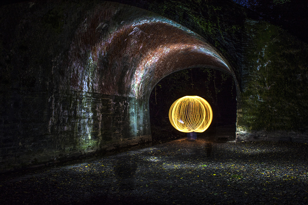 A 62 second long exposure to create a glowing orb. Great fun to create.